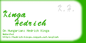 kinga hedrich business card